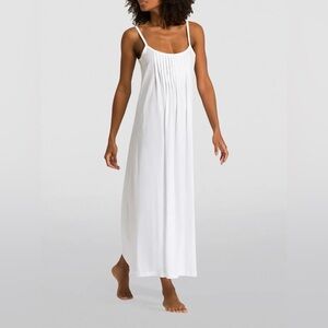 Hanro Juliet White Cotton Lightweight Maxi Chemise Nightgown - S/M